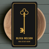 プロフェッショナルエレガント金ゴールド&ブラック実在エテートシック 名刺