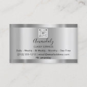 プロフェッショナルエレガント金ゴールドQRコードロゴシルバー 名刺 (裏面)