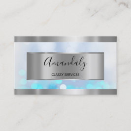 プロフェッショナルエレガント金ゴールドQRコードロゴシルバー 名刺