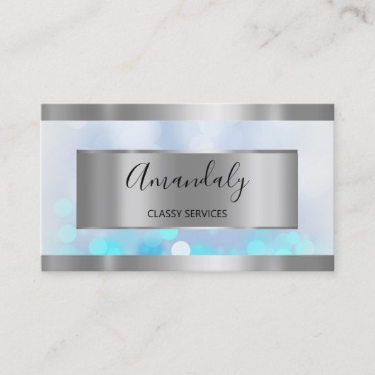 プロフェッショナルエレガント金ゴールドQRコードロゴシルバー 名刺 (正面)