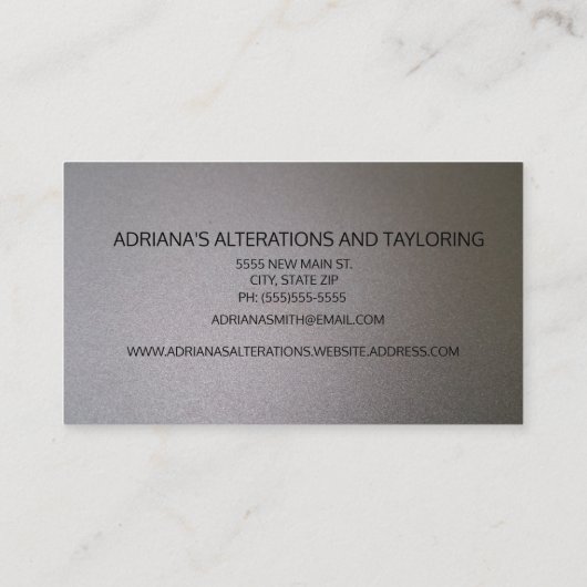 プロフェッショナルエレガント金モダン属黒銀 名刺 (裏面)