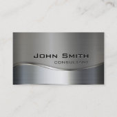 プロフェッショナルエレガント銀モダン銀および金ゴールドメタル 名刺 (正面)