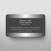 プロフェッショナルエレガント銀金属弁護士 名刺