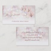 プロフェッショナルエレガント高級グリッター《写真》ぼけ味蘭 名刺 (正面/裏面)