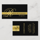 プロフェッショナルエレガント高級名刺デザイン 名刺 (正面/裏面)