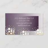 プロフェッショナルエレガント黄金/青銅紙吹雪スミレ 名刺 (裏面)