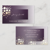 プロフェッショナルエレガント黄金/青銅紙吹雪スミレ 名刺 (正面/裏面)