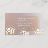 プロフェッショナルエレガント黄金/青銅紙吹雪 名刺 (裏面)