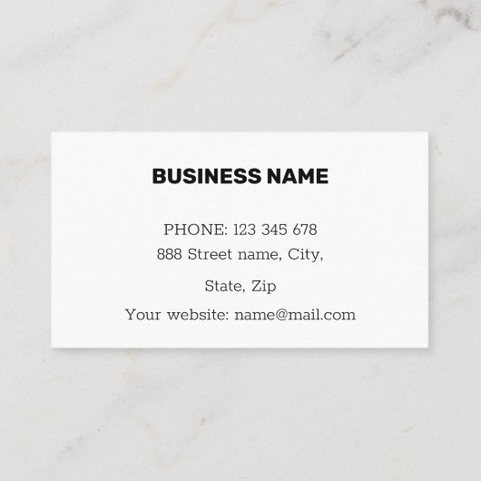 プロフェッショナルエレガント黒モダン金ゴールド大理石 名刺 (裏面)