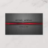 プロフェッショナルエレガント黒モダン、赤 名刺 (正面)