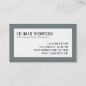 プロフェッショナルエレガント、グ縁どレードミニマル、 名刺 (裏面)