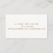 プロフェッショナルエレガント、シックグリッタードレス 名刺 (裏面)