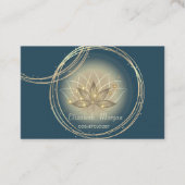 プロフェッショナルエレガント、金ゴールドサークルLotus 名刺 (正面)