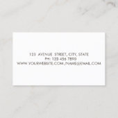 プロフェッショナルエレガント、金ゴールドサークルLotus 名刺 (裏面)