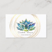 プロフェッショナルエレガント、金ゴールドサークルLotus 名刺 (正面)