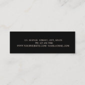 プロフェッショナルエレガント、金ゴールドダイヤモンドハイヒール スキニー名刺 (裏面)