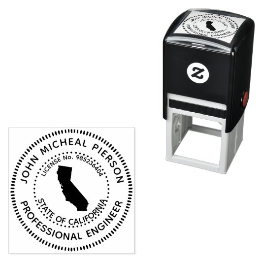 プロフェッショナルエンジニアカリフォルニア セルフインキングスタンプ (インサイチュ)