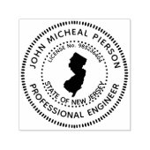 プロフェッショナルエンジニアニュージャージー セルフインキングスタンプ (デザイン)
