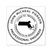 プロフェッショナルエンジニアマサチューセッツ セルフインキングスタンプ (デザイン)