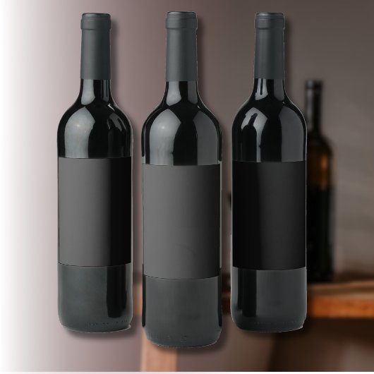 プロフェッショナルオニキスの黒の色 |クラシックエレガント ワインラベル