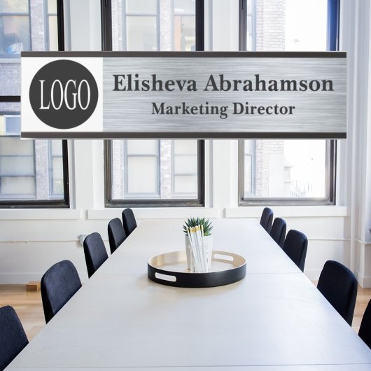 プロフェッショナルオフィスのドアの署名の名前プレート サインプレート