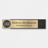 プロフェッショナルオフィスのドア署名金ゴールド名プレート サインプレート (正面)