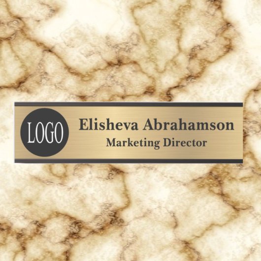 プロフェッショナルオフィスのドア署名金ゴールド名プレート サインプレート