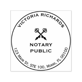 プロフェッショナルオフィスクロス鍵ロゴ公証人 セルフインキングスタンプ