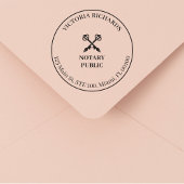 プロフェッショナルオフィスクロス鍵&ペンロゴ公証人 セルフインキングスタンプ