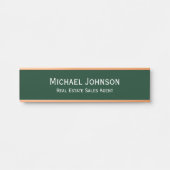 プロフェッショナルオフィス名タイトル濃い緑 サインプレート (正面)