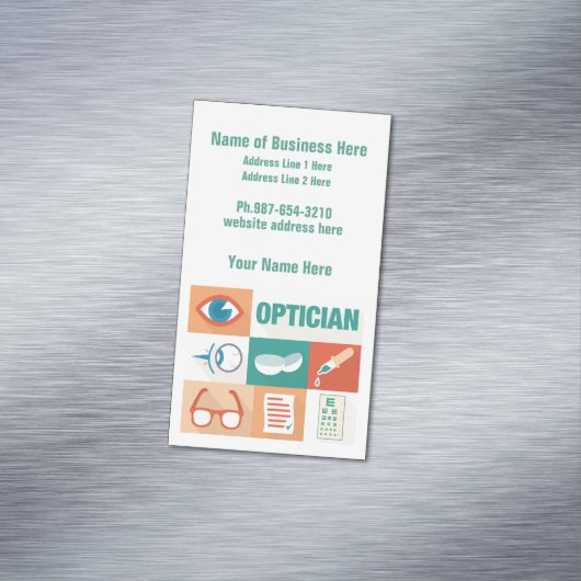 プロフェッショナルオプティシアンアイコニックデザイン マグネット名刺 (インサイチュ)
