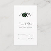 プロフェッショナルオプトメトロリストグリーンハートアイリマインダー 名刺 (正面)