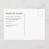 プロフェッショナルオプトメトロリストパープルハートアイリマインダー ポストカード (裏面)