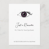 プロフェッショナルオプトメトロリストパープルハートアイリマインダー ポストカード (正面)