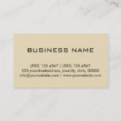 プロフェッショナルオランダホワイトカラー無地のモノグラム 名刺 (裏面)