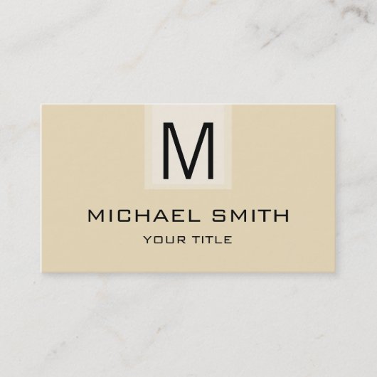 プロフェッショナルオランダホワイトカラー無地のモノグラム 名刺 (正面)