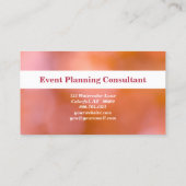 プロフェッショナルオレンぼやけジカスタム《写真》ぼけ味写真QR 名刺 (裏面)