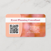 プロフェッショナルオレンぼやけジカスタム《写真》ぼけ味写真QR 名刺 (裏面)