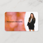 プロフェッショナルオレンぼやけジカスタム《写真》ぼけ味写真QR 名刺 (正面)