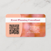 プロフェッショナルオレンぼやけジカスタム《写真》ぼけ味写真QR 名刺 (裏面)