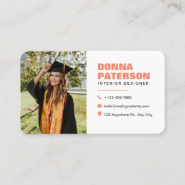 プロフェッショナルオレンシンプルジモダンミニマルコール コーリングカード