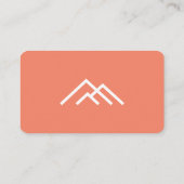 プロフェッショナルオレンシンプルジモダンミニマルコール コーリングカード (裏面)