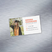 プロフェッショナルオレンシンプルジモダンミニマルコール マグネット名刺 (インサイチュ)