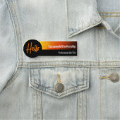 プロフェッショナルオレンジイエローサンセットアートハロー 名札 (インサイチュ)