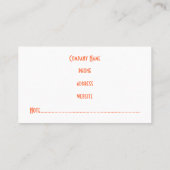 プロフェッショナルオレンジ名刺 名刺 (裏面)