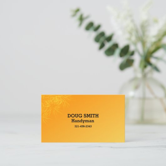 プロフェッショナルオレンジ色の名刺 名刺 (スタンド正面)