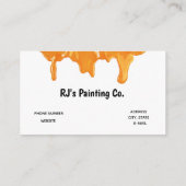 プロフェッショナルオレンジ色の白いロ絵を描ーラーペインター 名刺 (裏面)