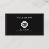 プロフェッショナルオレンジ、珊瑚、紫色の明るいオムレツ 名刺 (裏面)