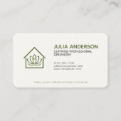 プロフェッショナルオーガナイザーオリーブグリーン 名刺 (正面)