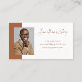 プロフェッショナルオーガナイザー焼きオレンジ色の名刺 名刺 (裏面)